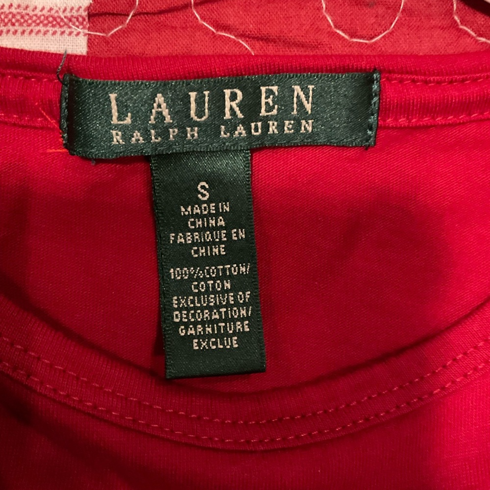 Brand New Ralph Lauren Regal Red Long Sleeve Tee S